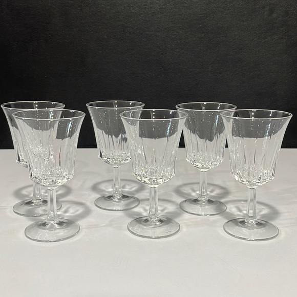 Vintage Arcoroc France crystal wine cordial glasses regency star 5.25” - Picture 1 of 16
